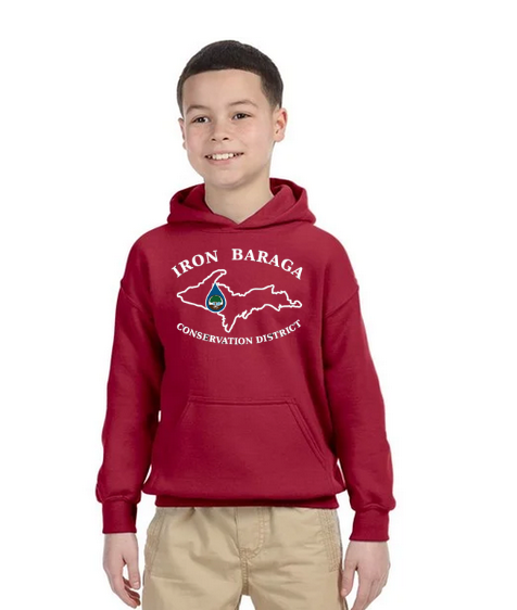 1316CRKH Cardinal Red Kids Hoodie